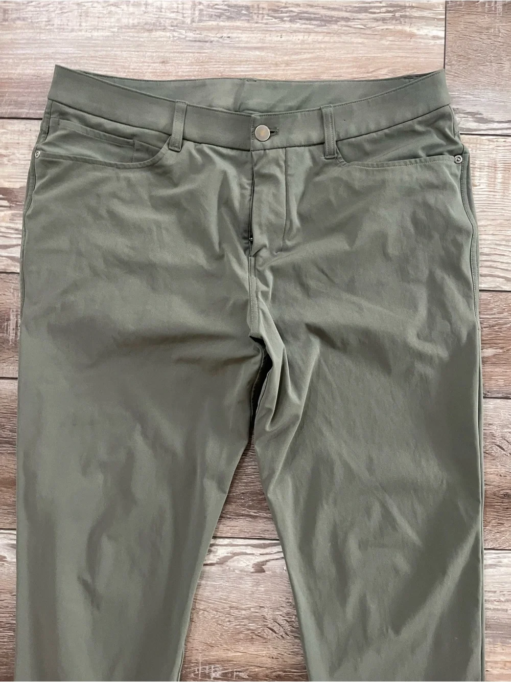 Lululemon Men’s ABC Slim Fit 5-Pocket Warpstreme Pant Size 34x30 Sage Green